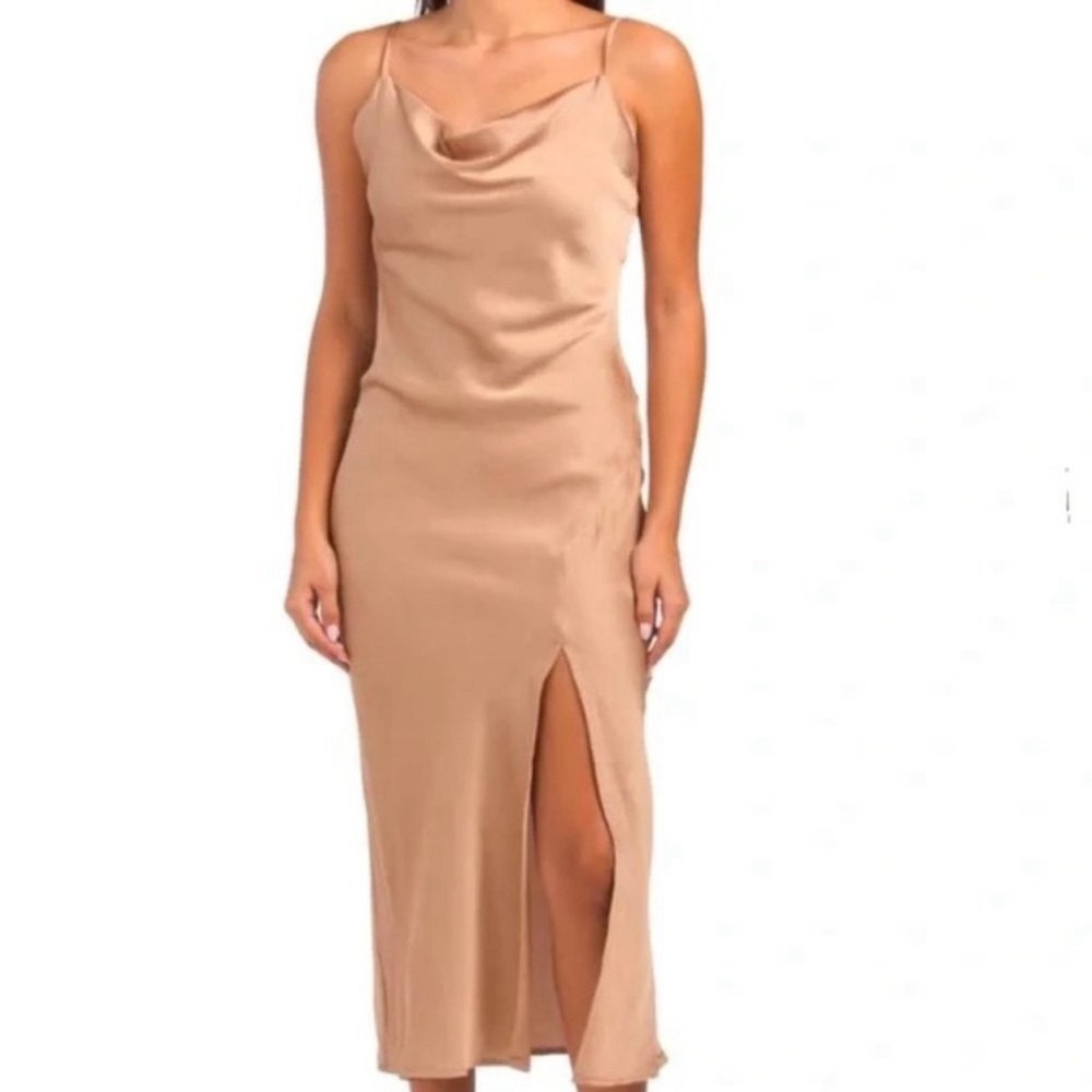 Brown slip dress